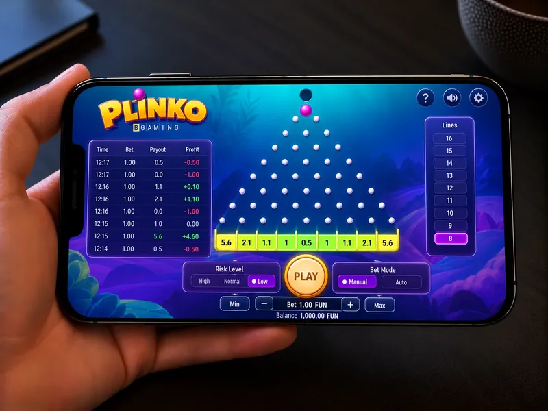 Plinko op een smartphone